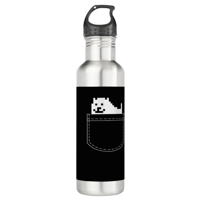 Undertale Dog Pocket Tee  Stainless Steel Water Bottle (Front)