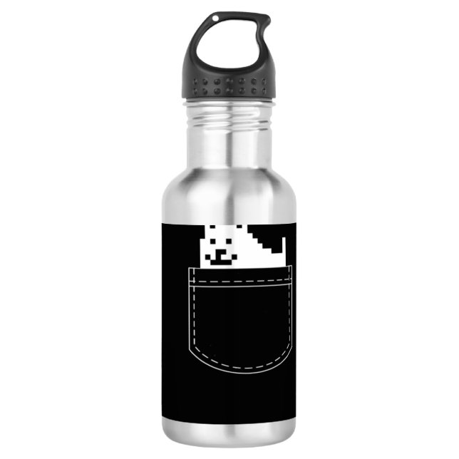 Undertale Dog Pocket Tee  Stainless Steel Water Bottle (Front)