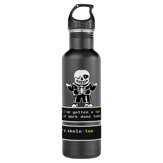 Undertale Sans  Stainless Steel Water Bottle (Front)