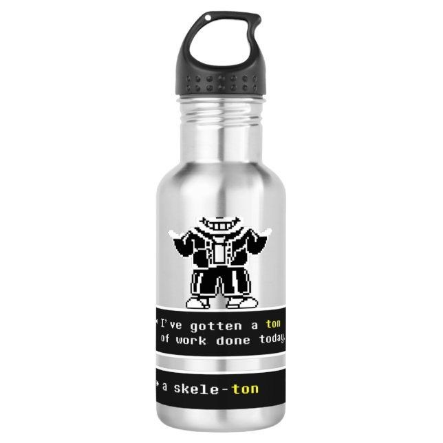 Undertale Sans  Stainless Steel Water Bottle (Front)
