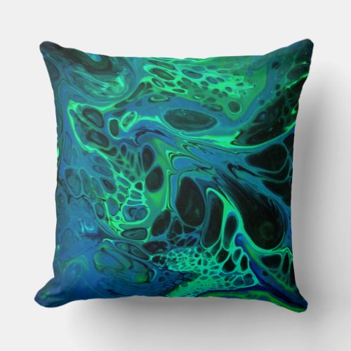 Undertow Abstract Art Throw Pillow