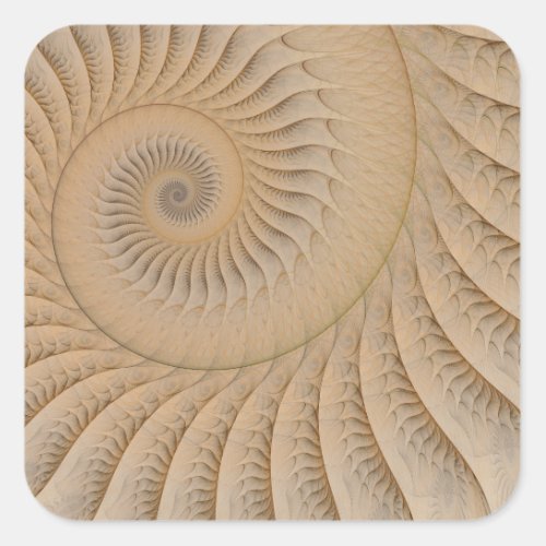 Undertow Abstract Spiral Square Sticker