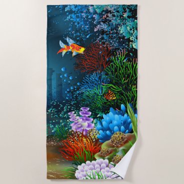 Underwater 4 Beach Towel Underwater 4 Beach Towel