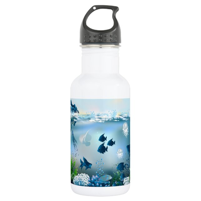 Underwater 5A-6A Options Stainless Steel Water Bottle (Front)