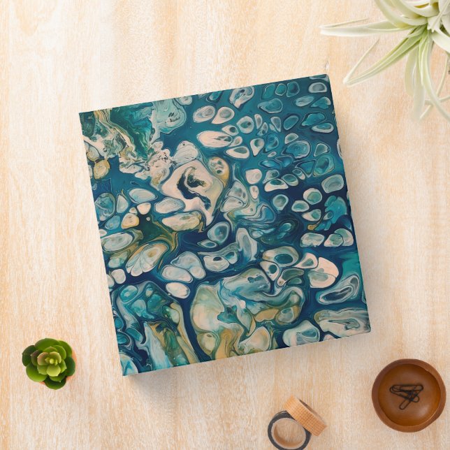 Underwater Abstract Fantasy  3 Ring Binder (In Situ)