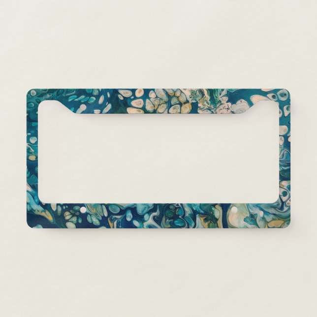Underwater Abstract Fantasy License Plate Frame (Front)