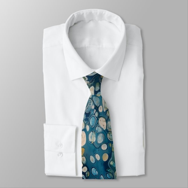 Underwater Abstract Fantasy  Neck Tie (Tied)