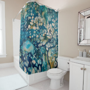 Underwater Abstract Fantasy Shower Curtain