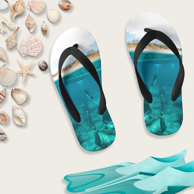 Underwater Adventure Swimming Kid's Flip Flops (Creator Uploaded)