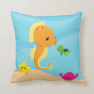 Underwater animals throw pillow