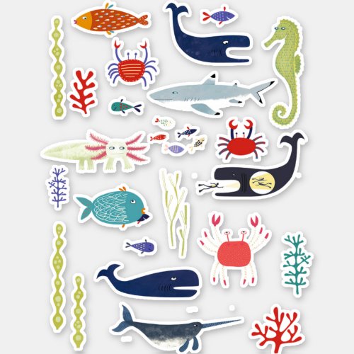 Underwater Aquatic Animal Sticker