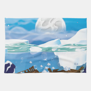 Underwater Arctic Shipwreck Towel