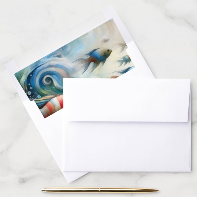 Underwater Art of Fish & Coral in Acrylic Envelope Liner (Desk)