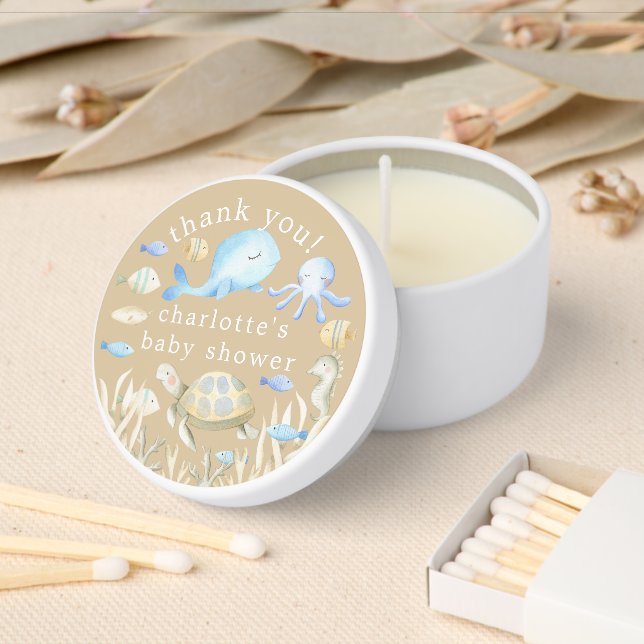 Underwater Baby Shower Mini Candle Favors (Insitu)