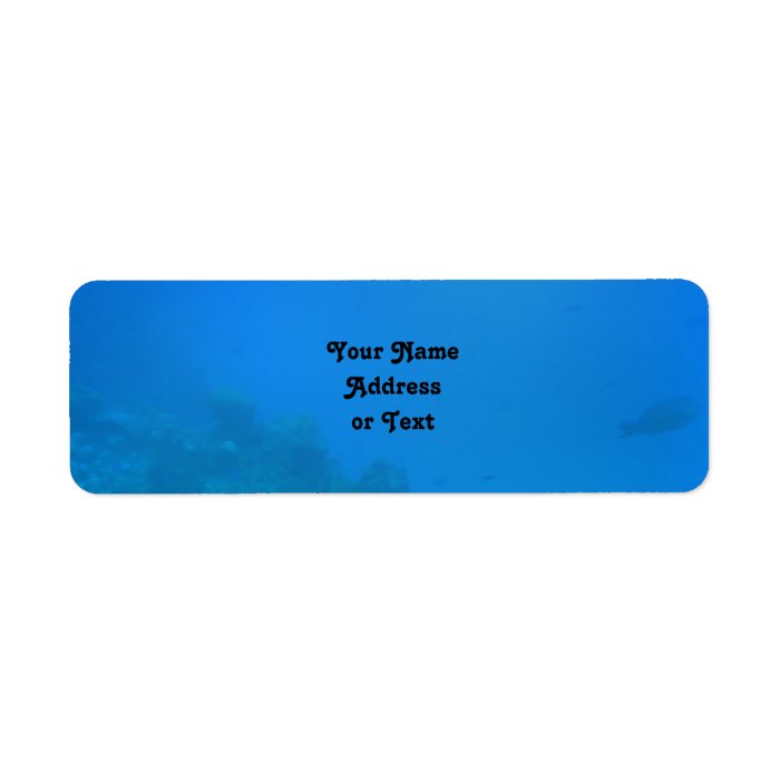 Underwater Background Scene Custom Return Address Labels