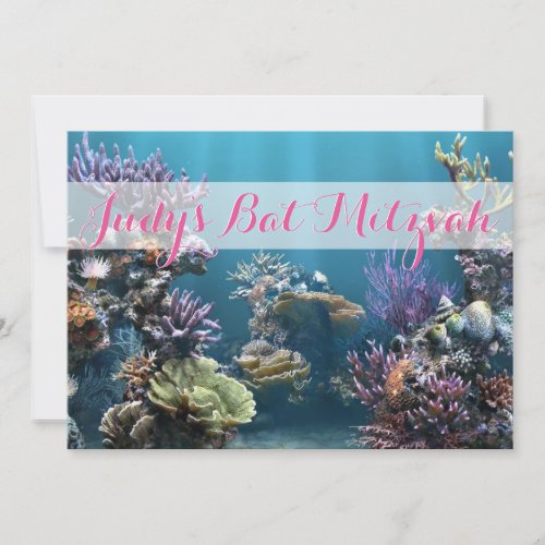 Underwater Bat Mitzvah Invitation