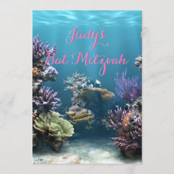 Underwater Bat Mitzvah Invitation by party_depot at Zazzle