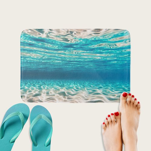 Underwater Beach Sand Mirror Bath Mat