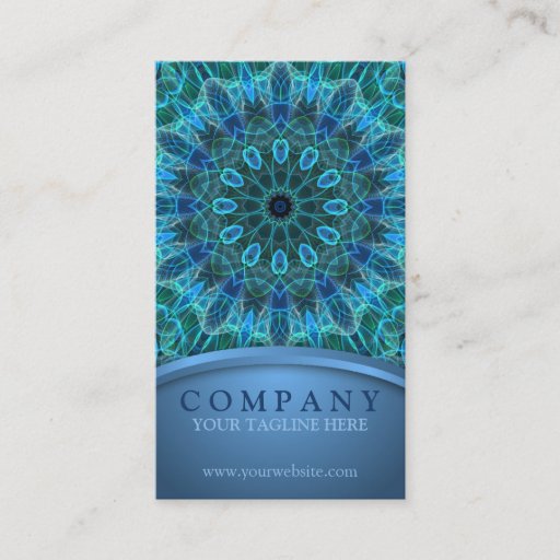 Customizable Underwater Beauty Mandala Business Cards