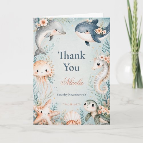 Underwater Birthday Thank You Card