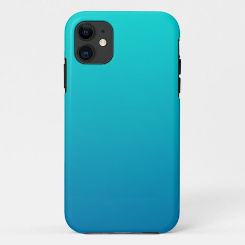 Underwater Blue and Teal Gradient Background iPhone 11 Case