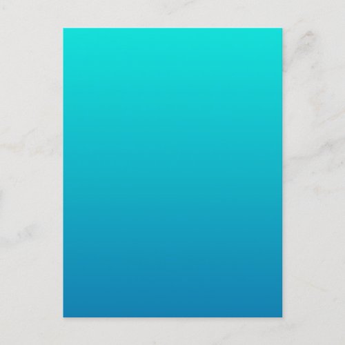 Underwater Blue and Teal Gradient Background Holiday Postcard