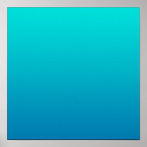 Underwater Blue and Teal Gradient Background Poster