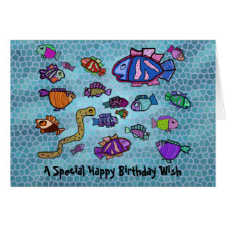 Lovely 70 Underwater Happy Birthday Card