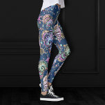 Underwater Blue Luxe | Pastel Gold Seashells Leggings<br><div class="desc">Unique wearable art from the "Underwater Luxe" collection: Elegant rich pastel under the sea design featuring gorgeous sea life and girly ocean patterns with a touch of faux metallic gold in glitter and sequins. This feminine mature mixed medium theme adds the perfect pop of color and personal style. For other...</div>