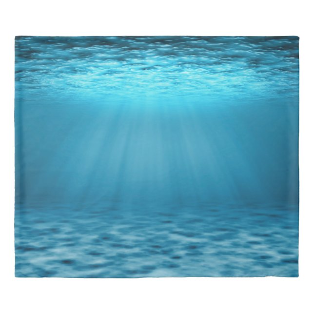 Underwater Blue Ocean Light Rays Duvet Cover (Front)