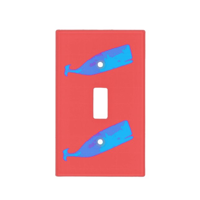 underwater blue whales swimming light switch cover (Front)