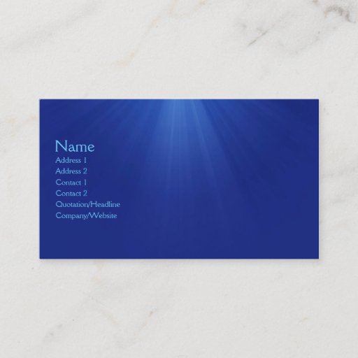 Customizable Underwater Business Card Templates
