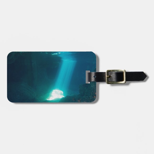 Underwater Cave Luggage Tag (Front Horizontal)