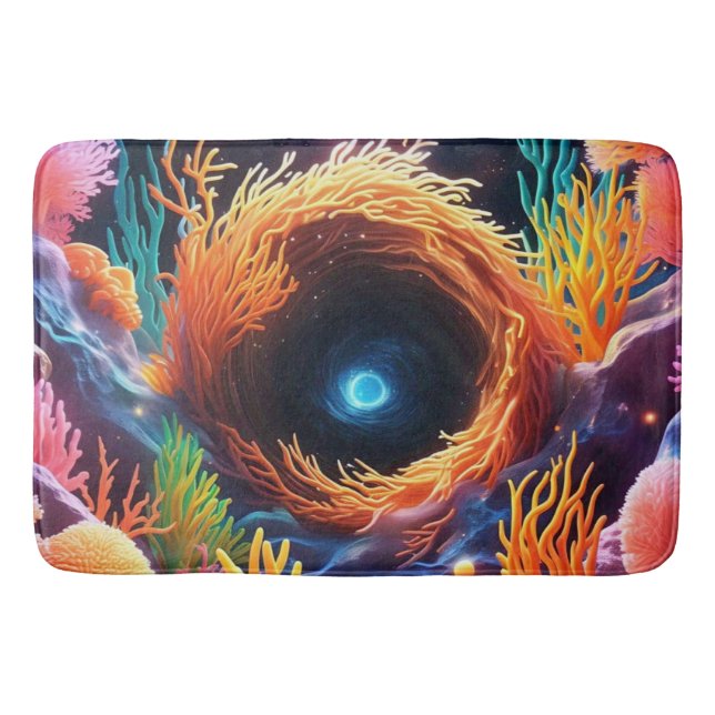 Underwater Coral Vortex  Bath Mat (Front)