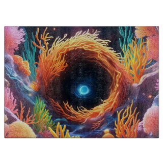 Underwater Coral Vortex Cutting Board