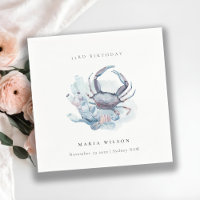 Underwater Crab Coral Nautical Any Age Birthday