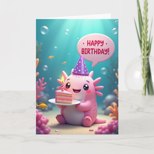 Underwater Creature Birthday Card (Front)