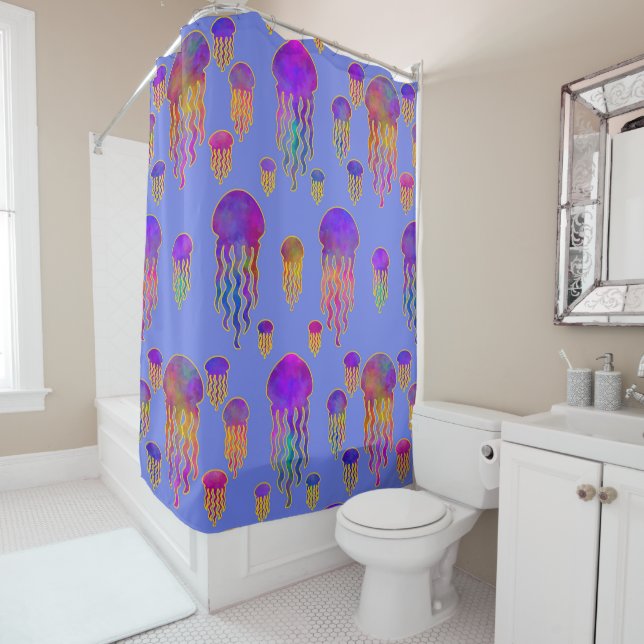 Underwater Dancing Rainbows Skylight Shower Curtain (In Situ)