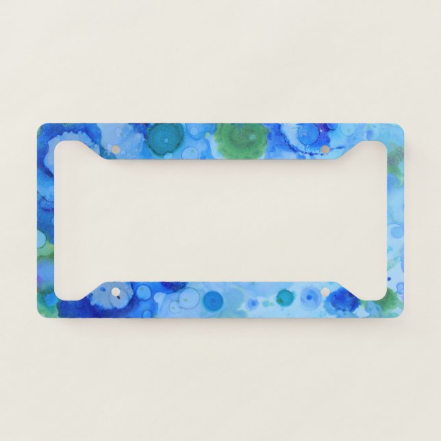 Underwater Design Blue and green License Plate Frame (Front)