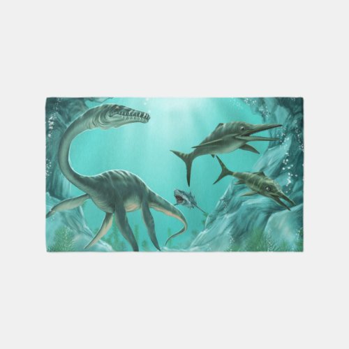 Underwater Dinosaur 5x3 Rug