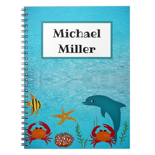 Underwater Dolphin  Back to School Notebook