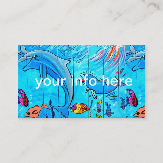underwater dolphins business card (Front)