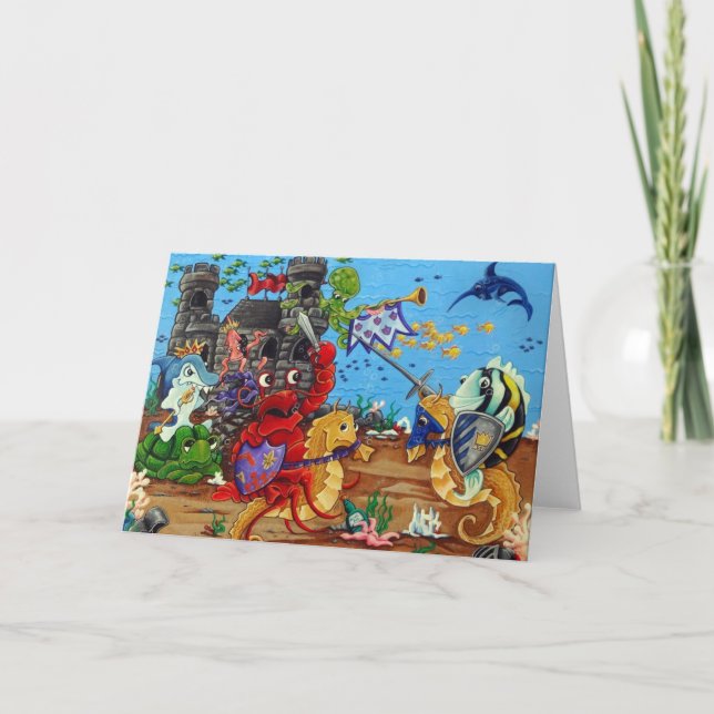 Underwater Duel Greeting Card (Front)