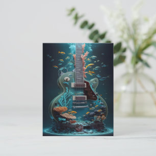 Underwater Electric Guitar Postcard