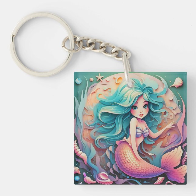 " UNDERWATER ENCHANTRESS "  KEYCHAIN (Front)