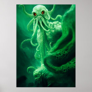Underwater Encounter with Cthulhu Poster