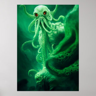 Underwater Encounter with Cthulhu Poster