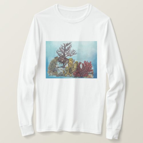 Underwater Endangered Coral Reef Print  T_Shirt