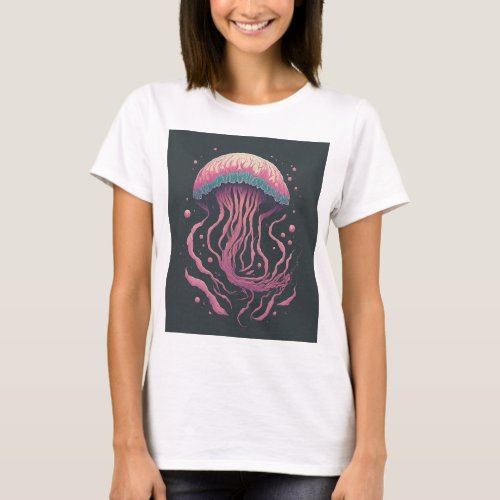 Underwater Enigma Mystical Jellyfish Tee T_Shirt
