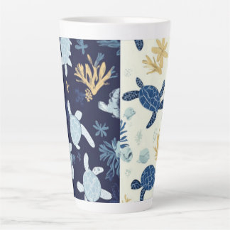 "Underwater Escape – Sea Turtle Art Latte Mug